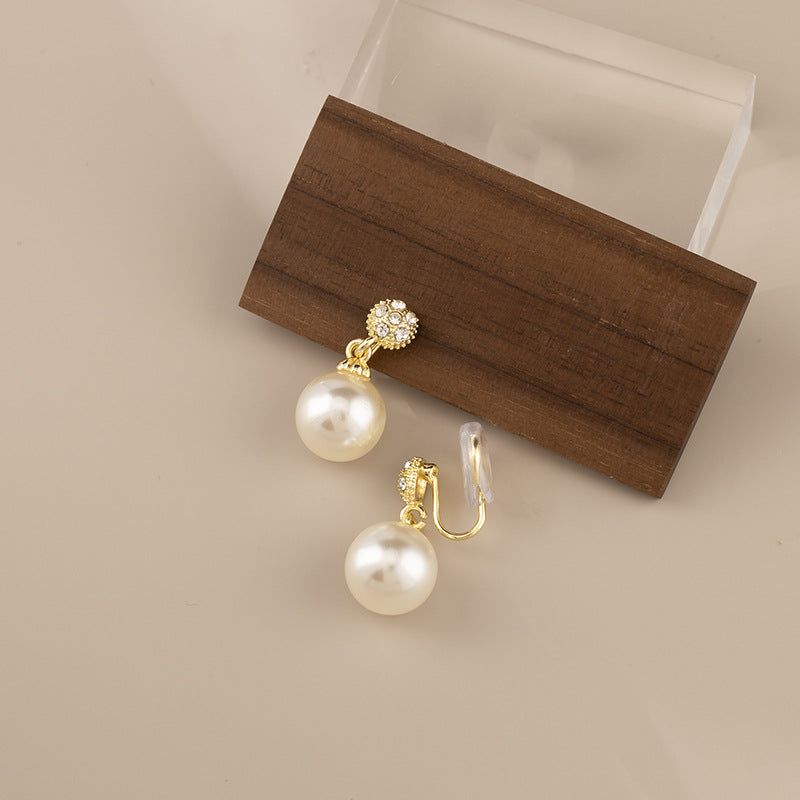 Elegant Diamond and Pearl Drop Earrings