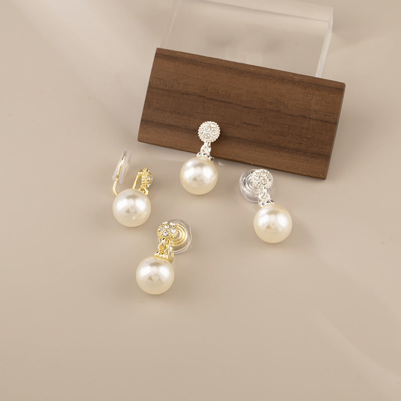 Elegant Diamond and Pearl Drop Earrings