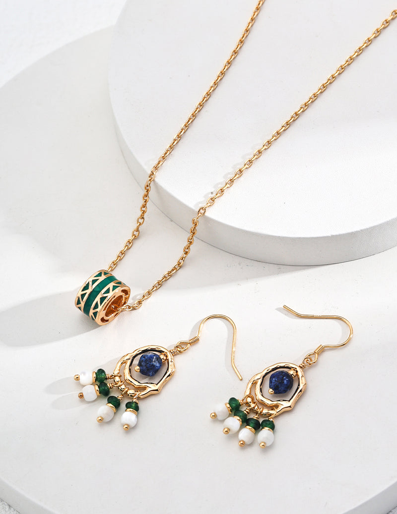 Celestial Drip Glaze Necklace Set