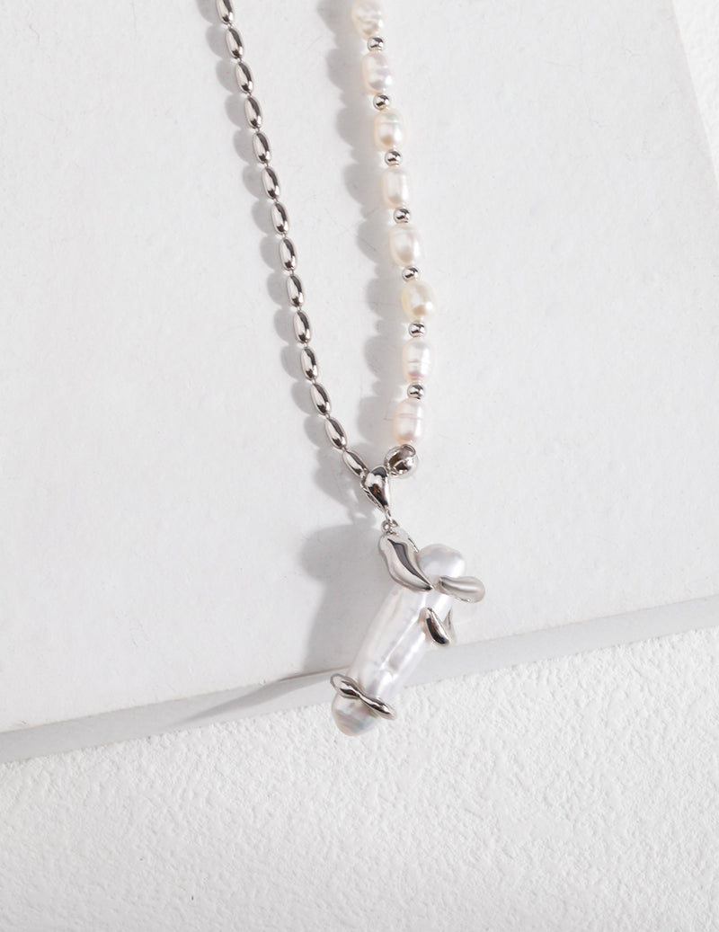 Ethereal Flow Baroque Pearl Necklace