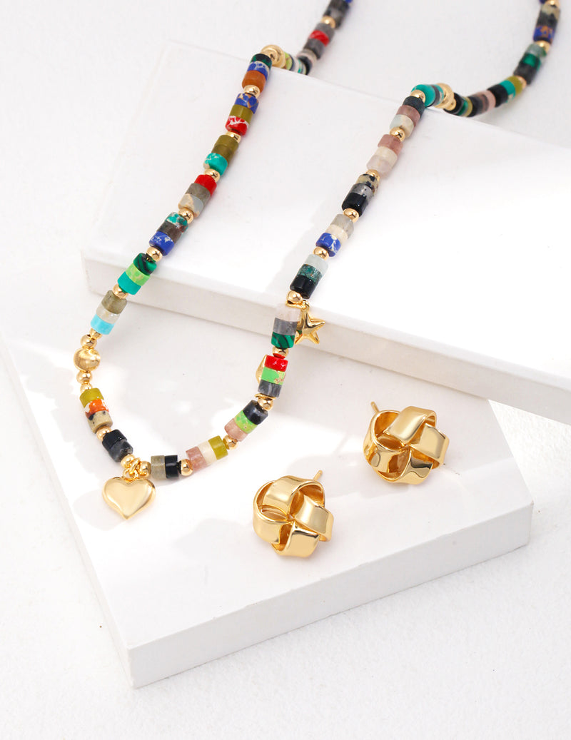 Golden Radiance Colorstone Necklace