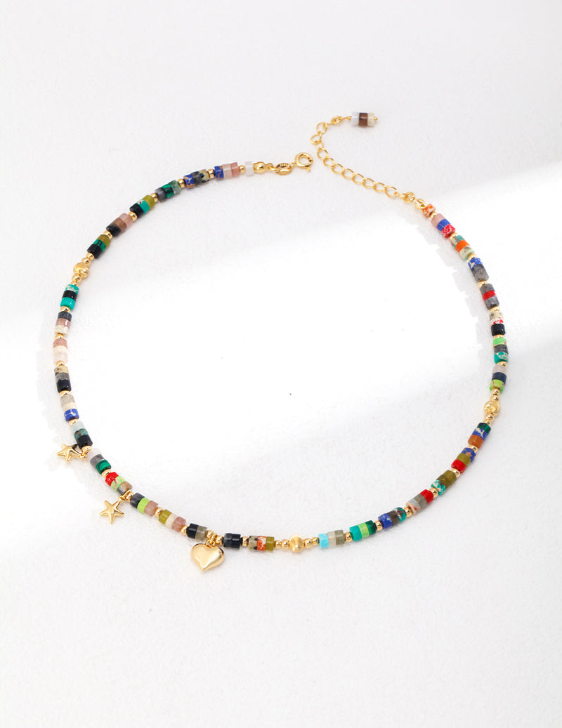 Golden Radiance Colorstone Necklace