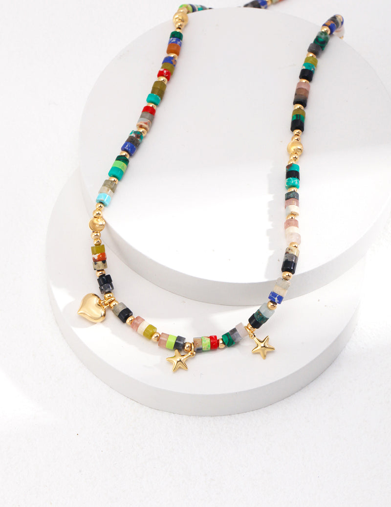 Golden Radiance Colorstone Necklace