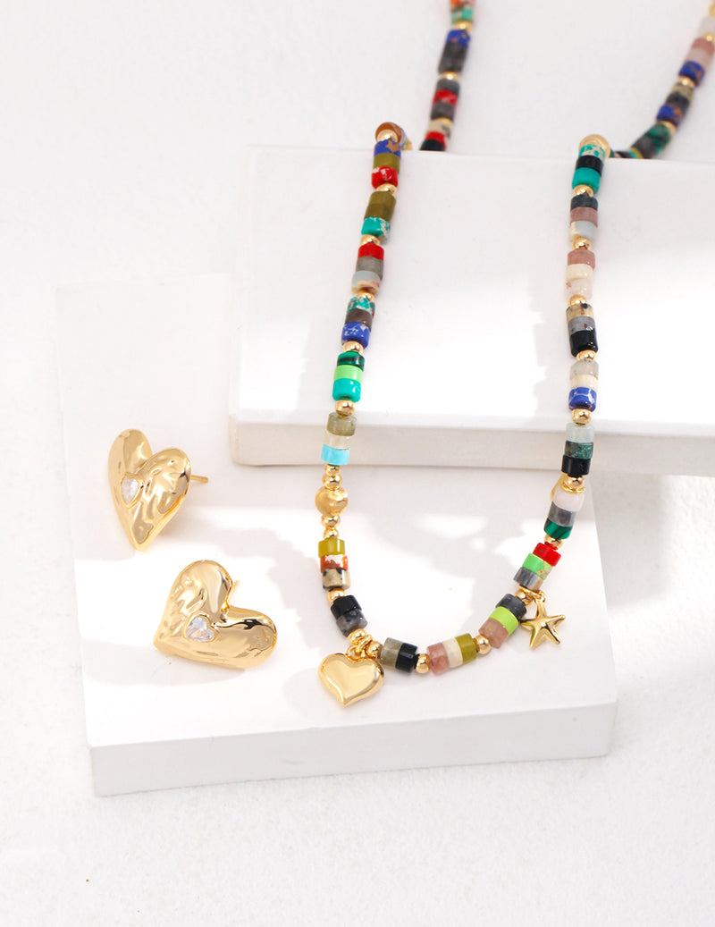 Golden Radiance Colorstone Necklace