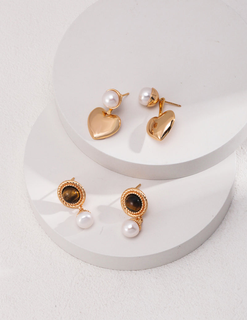 Heartfelt Pearl Studs