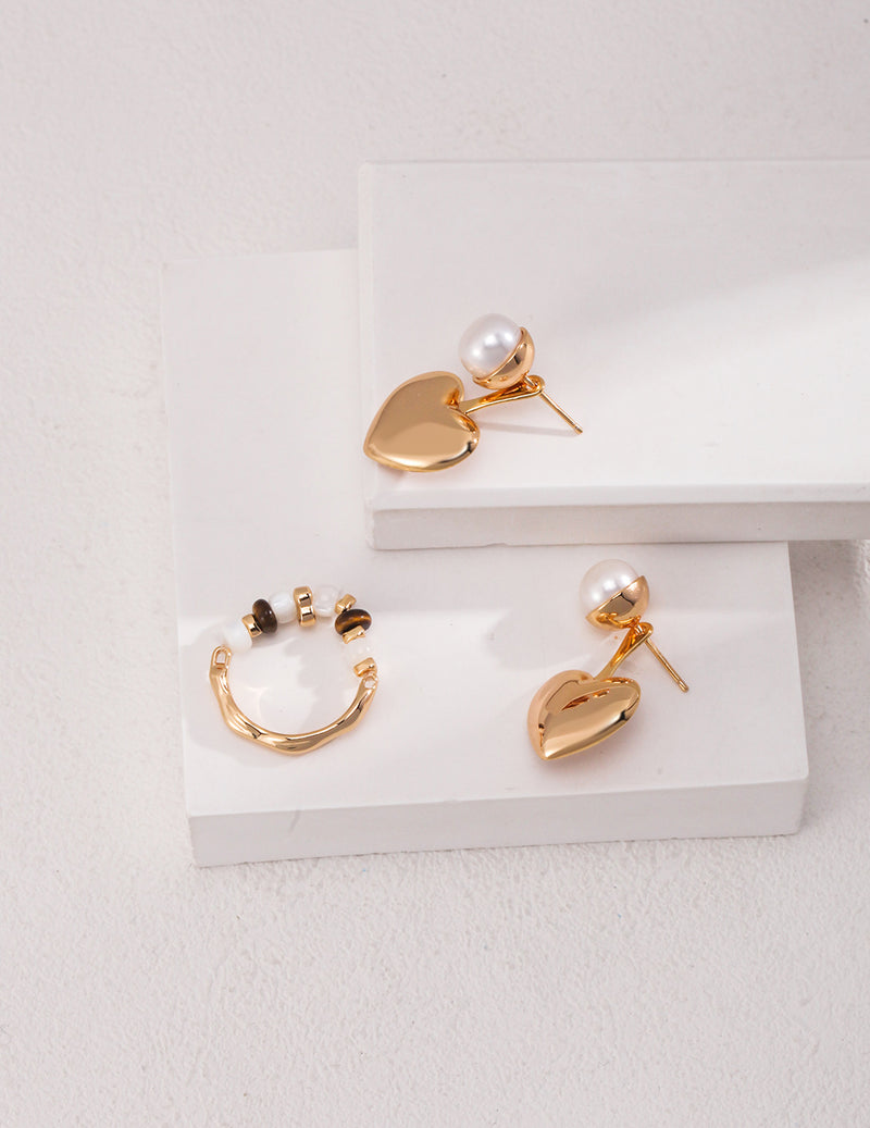 Heartfelt Pearl Studs